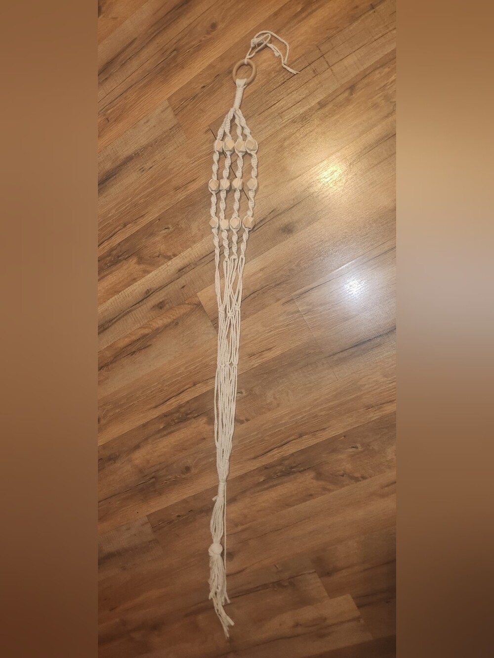 Handmade Macramé Plant Hanger in Natural Cream